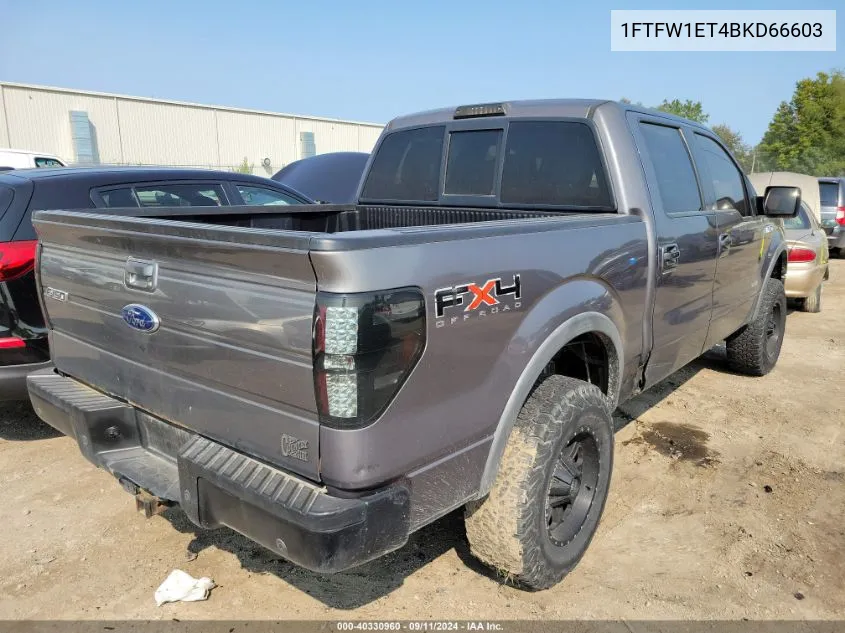 1FTFW1ET4BKD66603 2011 Ford F-150 Fx4