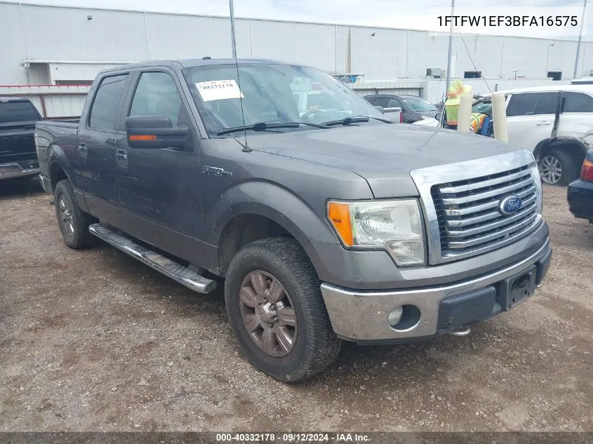 2011 Ford F-150 Supercrew VIN: 1FTFW1EF3BFA16575 Lot: 40332178