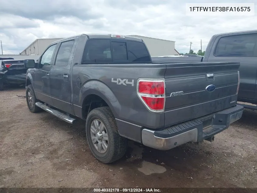 1FTFW1EF3BFA16575 2011 Ford F-150 Supercrew