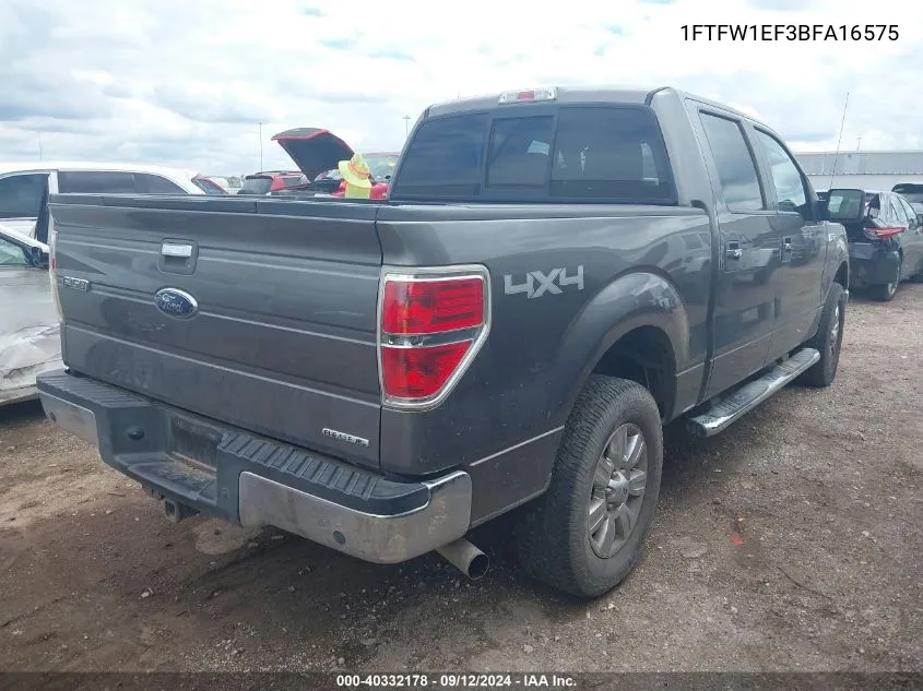 1FTFW1EF3BFA16575 2011 Ford F-150 Supercrew