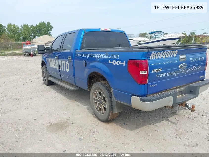 1FTFW1EF0BFA35939 2011 Ford F-150 Xlt