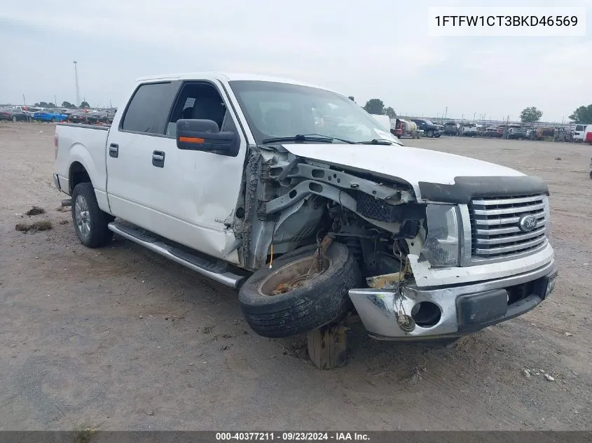 2011 Ford F150 Supercrew VIN: 1FTFW1CT3BKD46569 Lot: 40377211