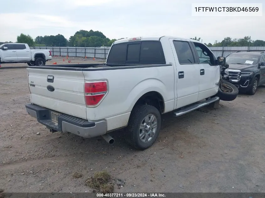 1FTFW1CT3BKD46569 2011 Ford F150 Supercrew