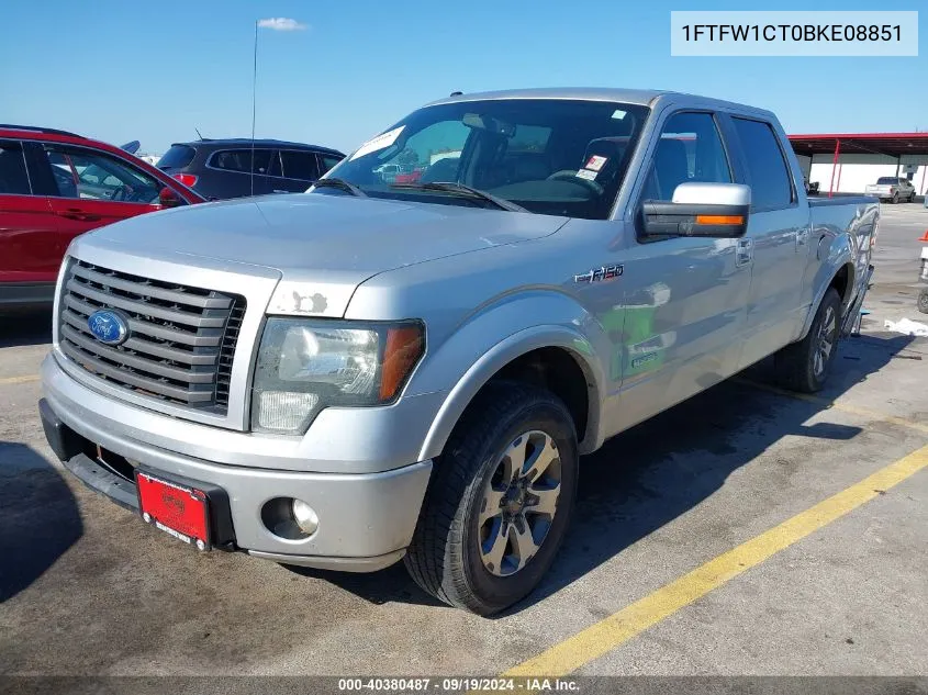 2011 Ford F-150 Fx2 VIN: 1FTFW1CT0BKE08851 Lot: 40380487