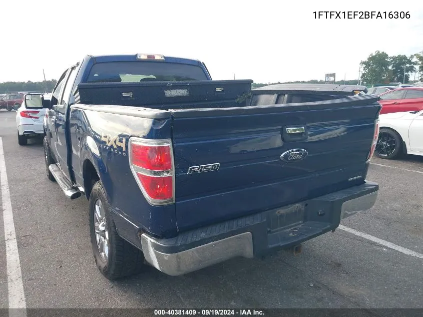 1FTFX1EF2BFA16306 2011 Ford F-150 Xlt