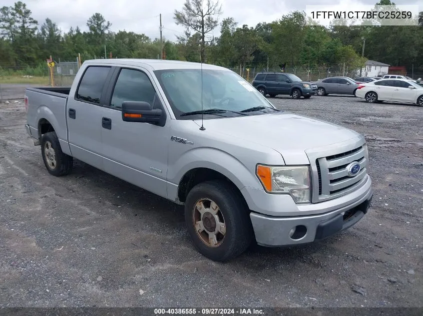 1FTFW1CT7BFC25259 2011 Ford F150 Supercrew