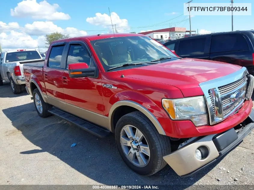 2011 Ford F-150 Lariat VIN: 1FTFW1CF7BFB09344 Lot: 40388357