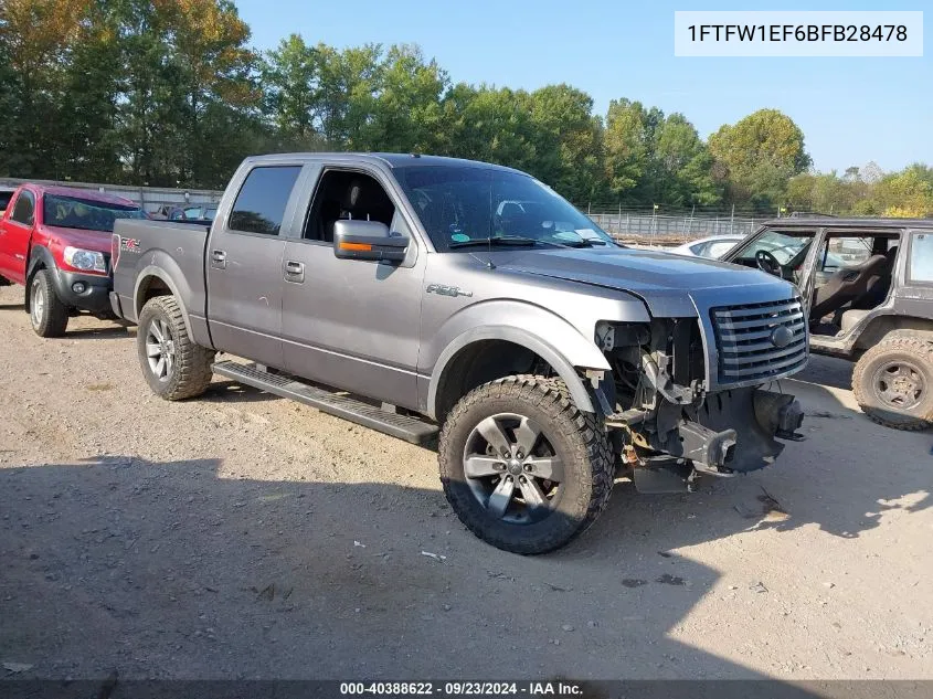 2011 Ford F-150 Fx4 VIN: 1FTFW1EF6BFB28478 Lot: 40388622