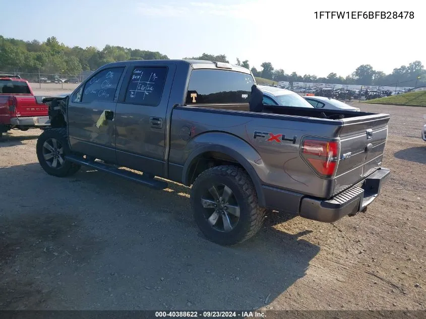 1FTFW1EF6BFB28478 2011 Ford F-150 Fx4