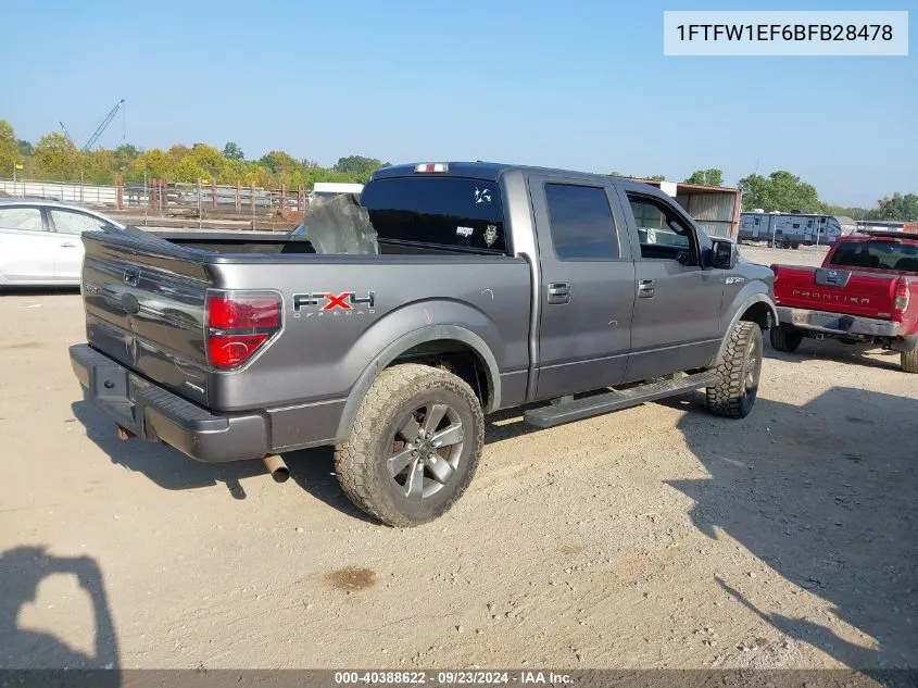 2011 Ford F-150 Fx4 VIN: 1FTFW1EF6BFB28478 Lot: 40388622