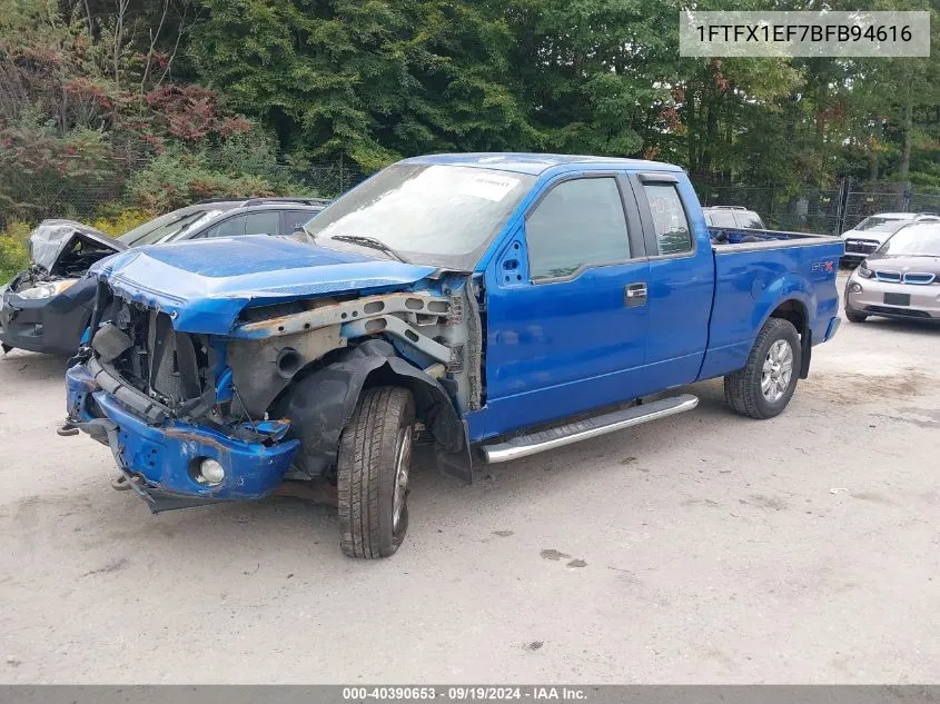 2011 Ford F-150 Stx VIN: 1FTFX1EF7BFB94616 Lot: 40390653