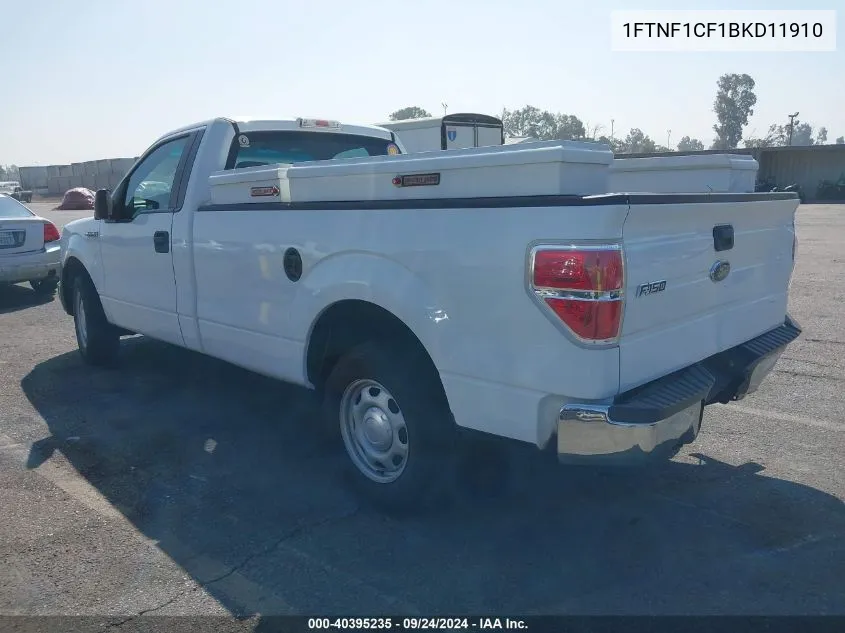 2011 Ford F-150 Xl VIN: 1FTNF1CF1BKD11910 Lot: 40395235