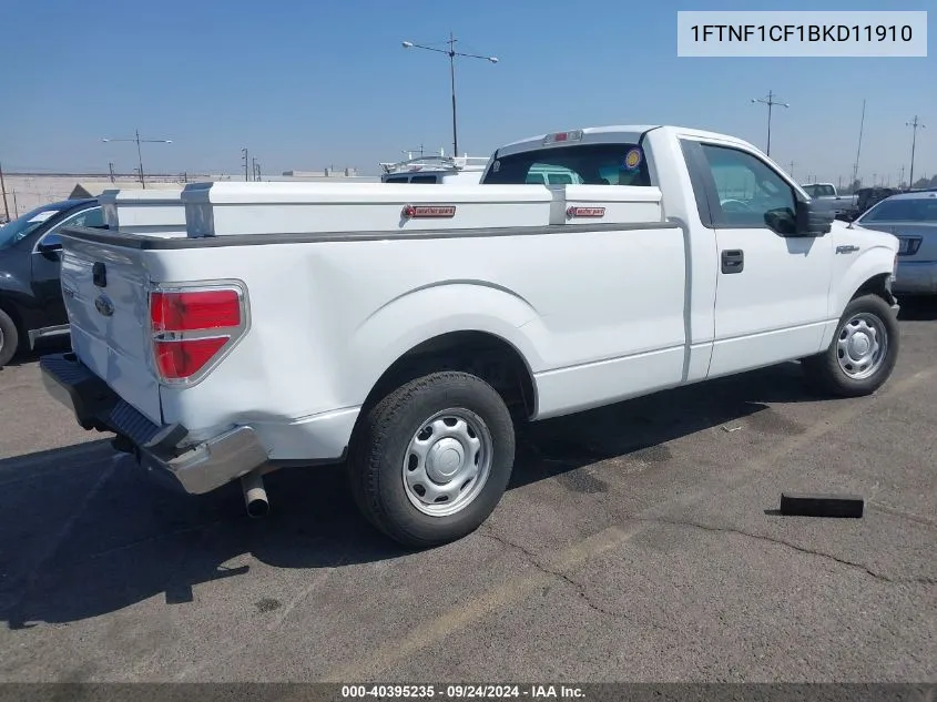 2011 Ford F-150 Xl VIN: 1FTNF1CF1BKD11910 Lot: 40395235