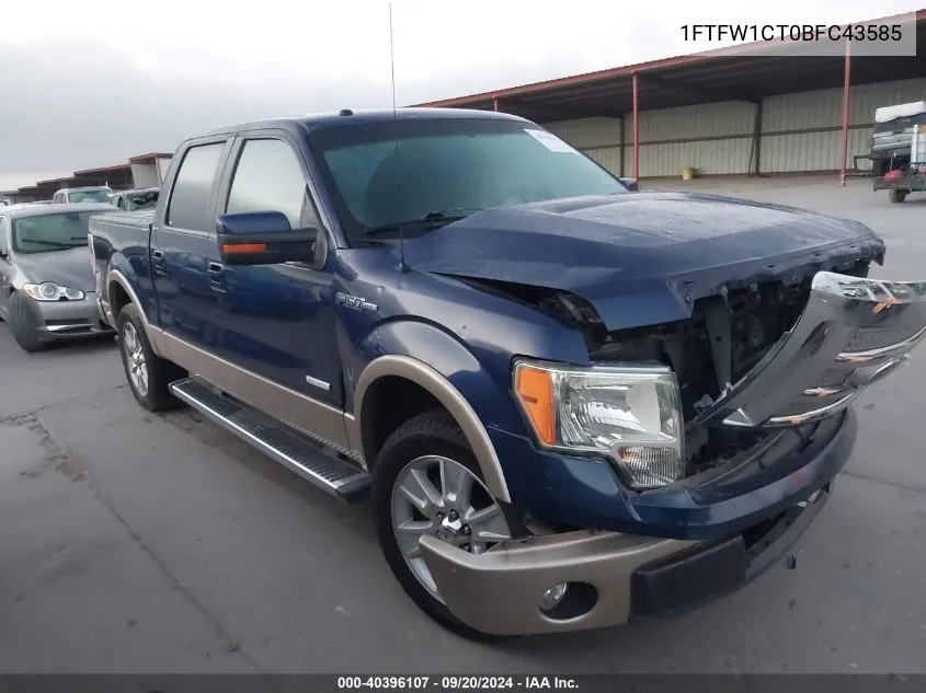 1FTFW1CT0BFC43585 2011 Ford F-150 Lariat