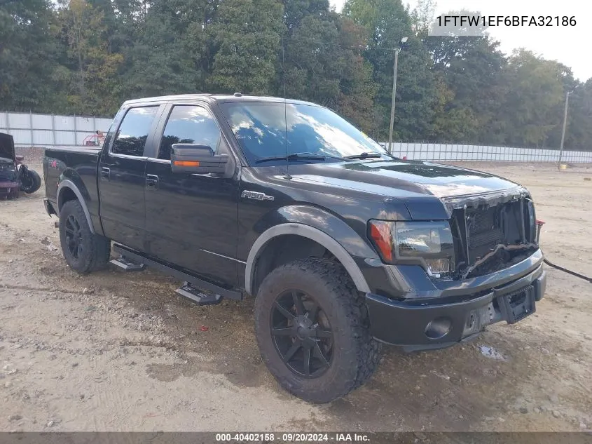 1FTFW1EF6BFA32186 2011 Ford F-150 Fx4