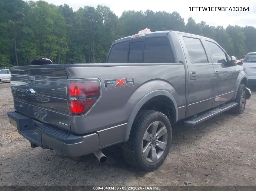 2011 Ford F-150 Fx4 VIN: 1FTFW1EF9BFA33364 Lot: 40403439