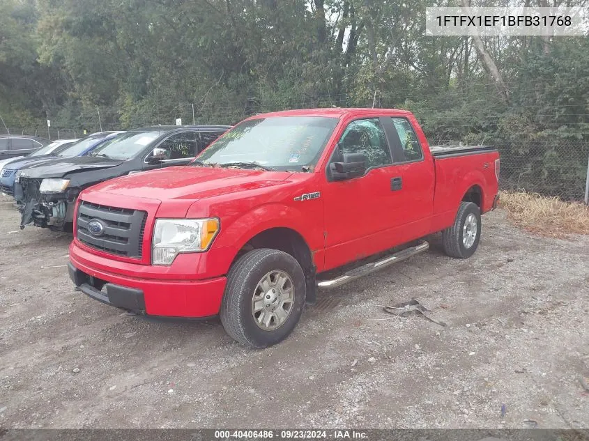 2011 Ford F-150 Stx VIN: 1FTFX1EF1BFB31768 Lot: 40406486