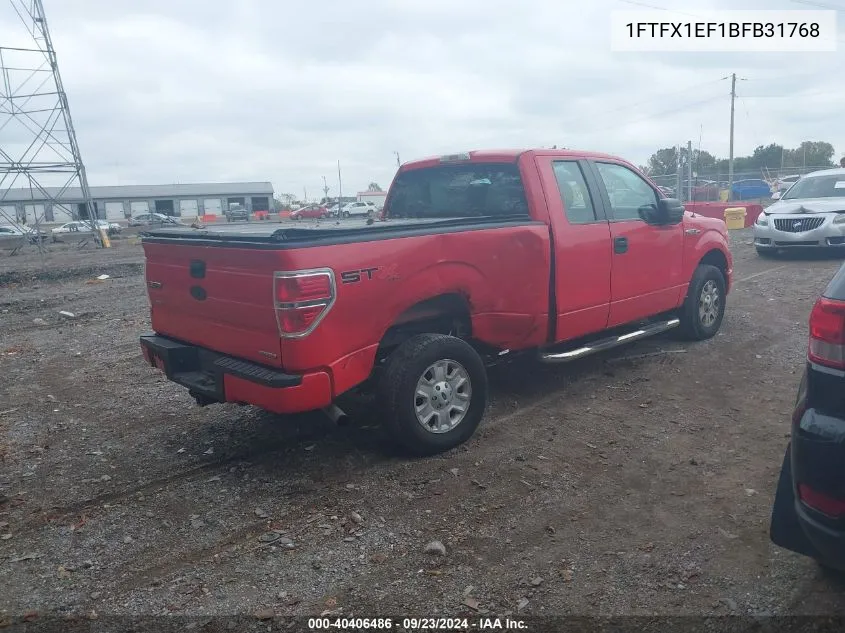 2011 Ford F-150 Stx VIN: 1FTFX1EF1BFB31768 Lot: 40406486