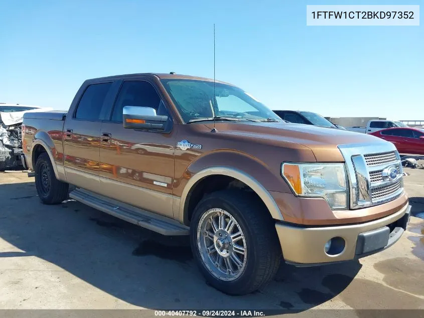 2011 Ford F-150 King Ranch VIN: 1FTFW1CT2BKD97352 Lot: 40407792