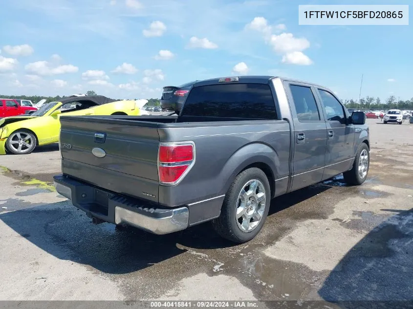 2011 Ford F-150 Xlt VIN: 1FTFW1CF5BFD20865 Lot: 40415841