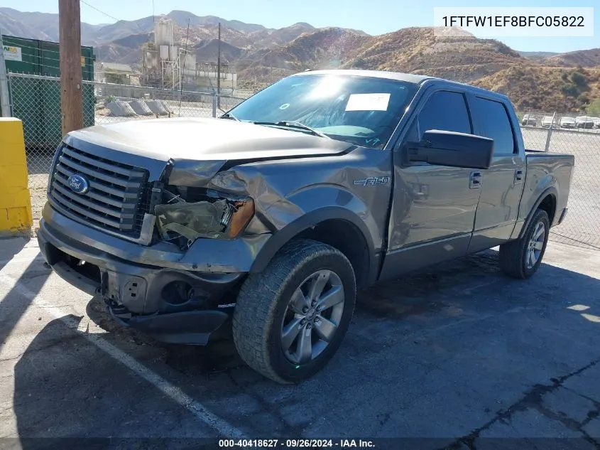 2011 Ford F-150 Fx4 VIN: 1FTFW1EF8BFC05822 Lot: 40418627