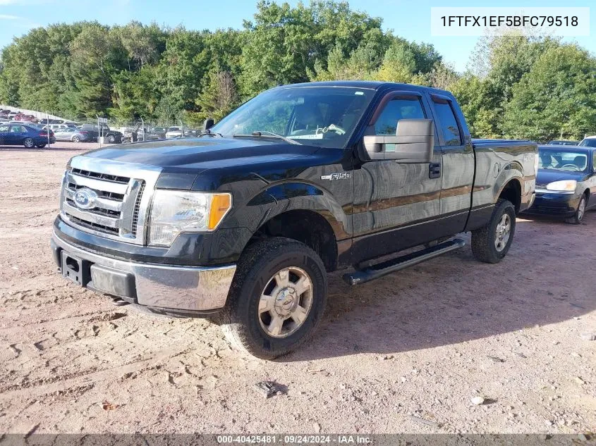 2011 Ford F-150 Xlt VIN: 1FTFX1EF5BFC79518 Lot: 40425481