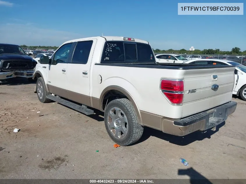 1FTFW1CT9BFC70039 2011 Ford F-150 Lariat