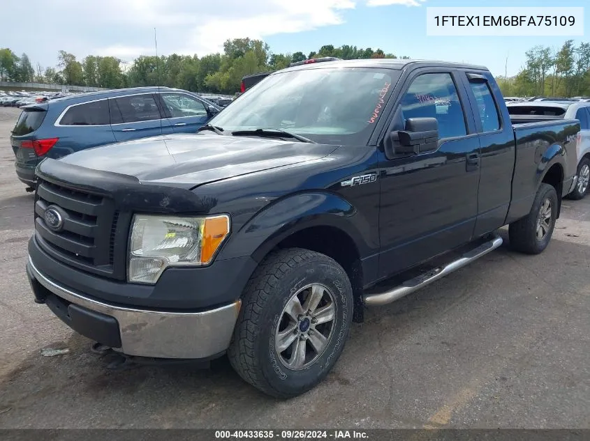 2011 Ford F-150 Xl VIN: 1FTEX1EM6BFA75109 Lot: 40433635