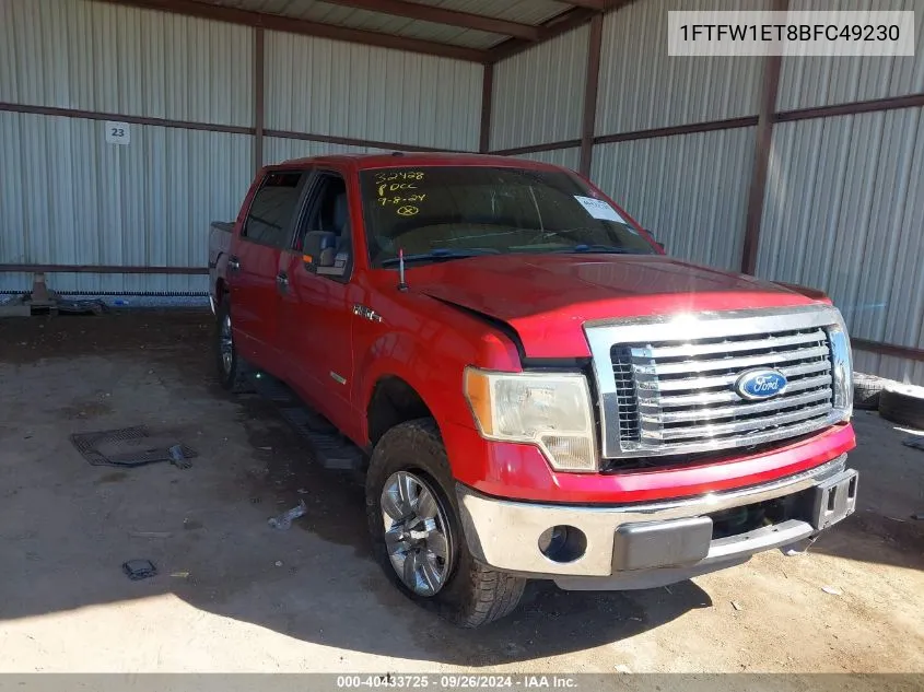 2011 Ford F150 Supercrew VIN: 1FTFW1ET8BFC49230 Lot: 40433725