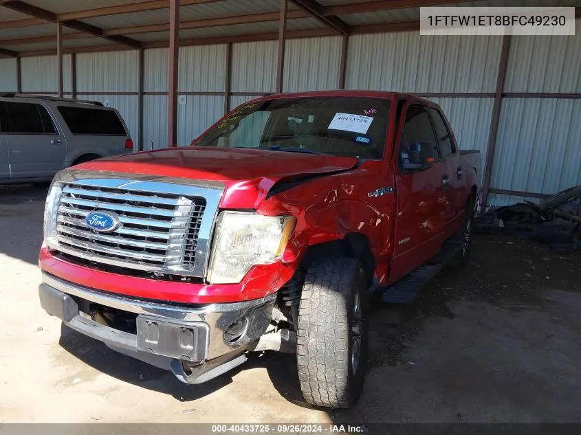 2011 Ford F150 Supercrew VIN: 1FTFW1ET8BFC49230 Lot: 40433725