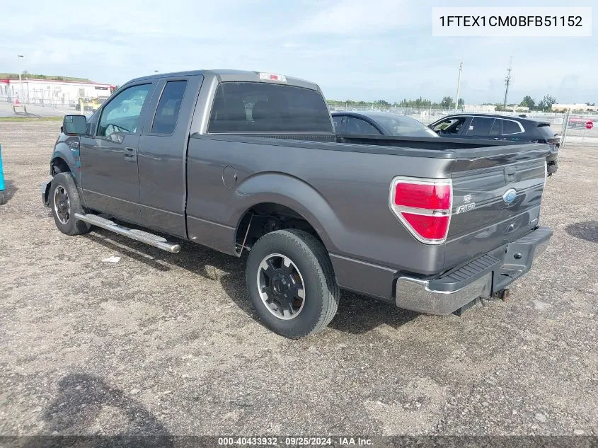 1FTEX1CM0BFB51152 2011 Ford F-150 Xlt