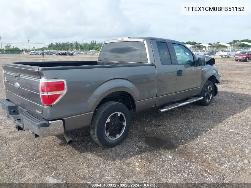 1FTEX1CM0BFB51152 2011 Ford F-150 Xlt