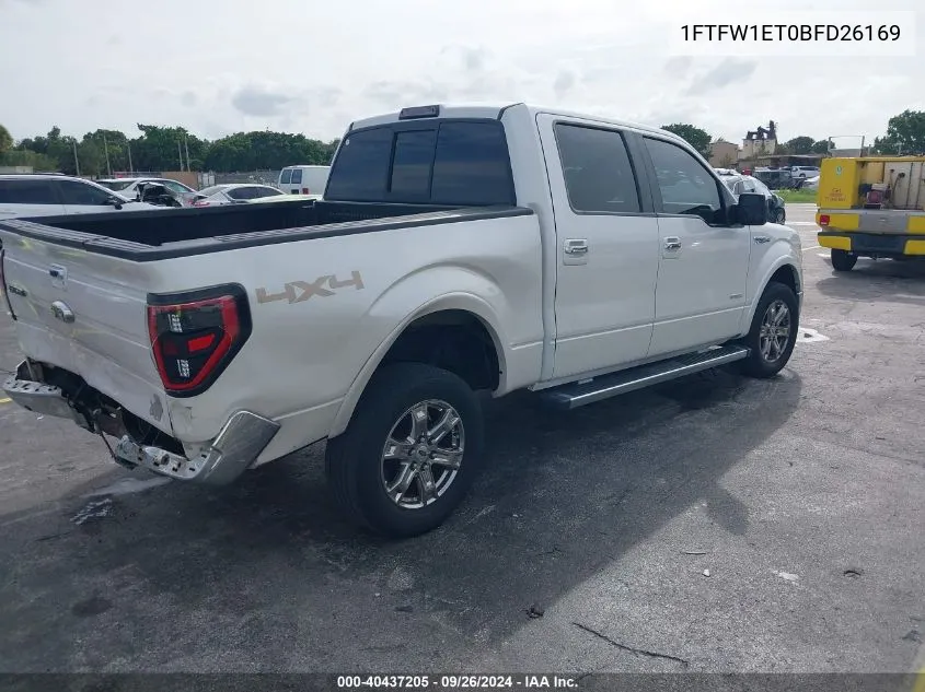 1FTFW1ET0BFD26169 2011 Ford F-150 Lariat