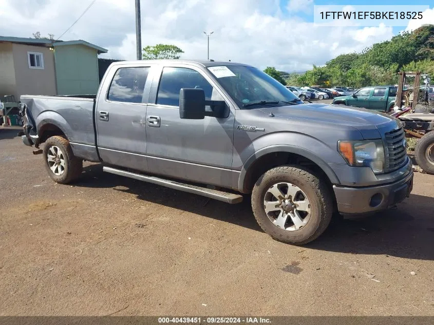 2011 Ford F150 Supercrew VIN: 1FTFW1EF5BKE18525 Lot: 40439451