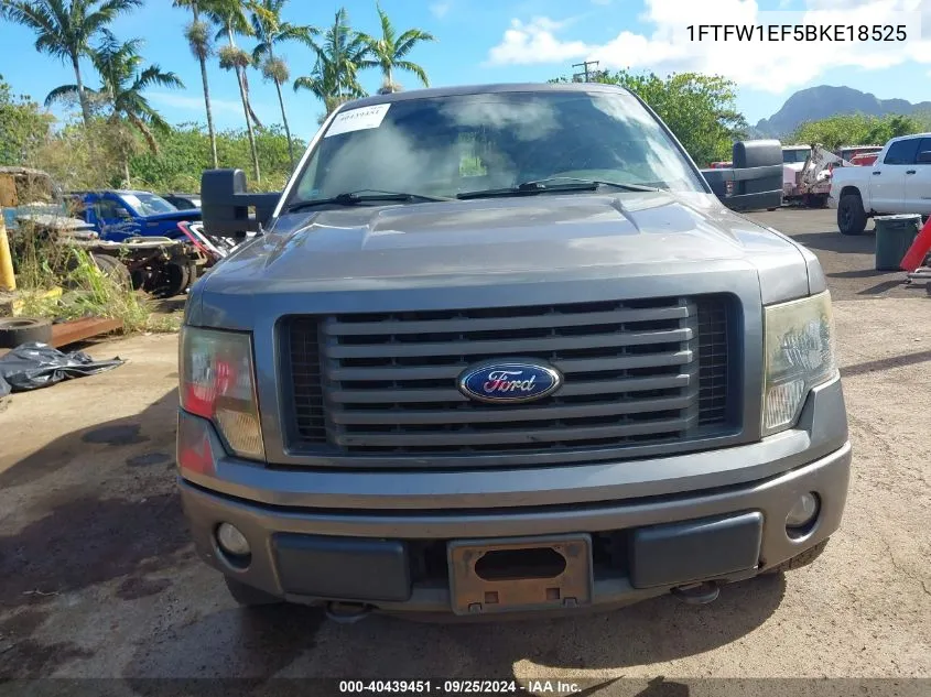 2011 Ford F150 Supercrew VIN: 1FTFW1EF5BKE18525 Lot: 40439451