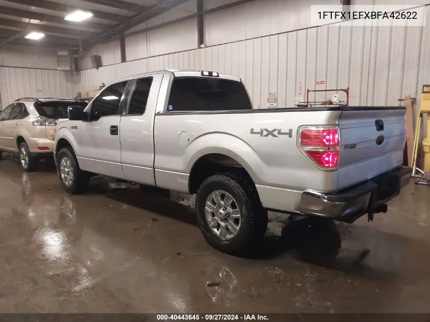 2011 Ford F-150 Xlt VIN: 1FTFX1EFXBFA42622 Lot: 40443645