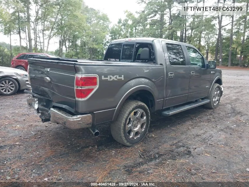 2011 Ford F-150 Lariat VIN: 1FTFW1ET4BFC63299 Lot: 40451428