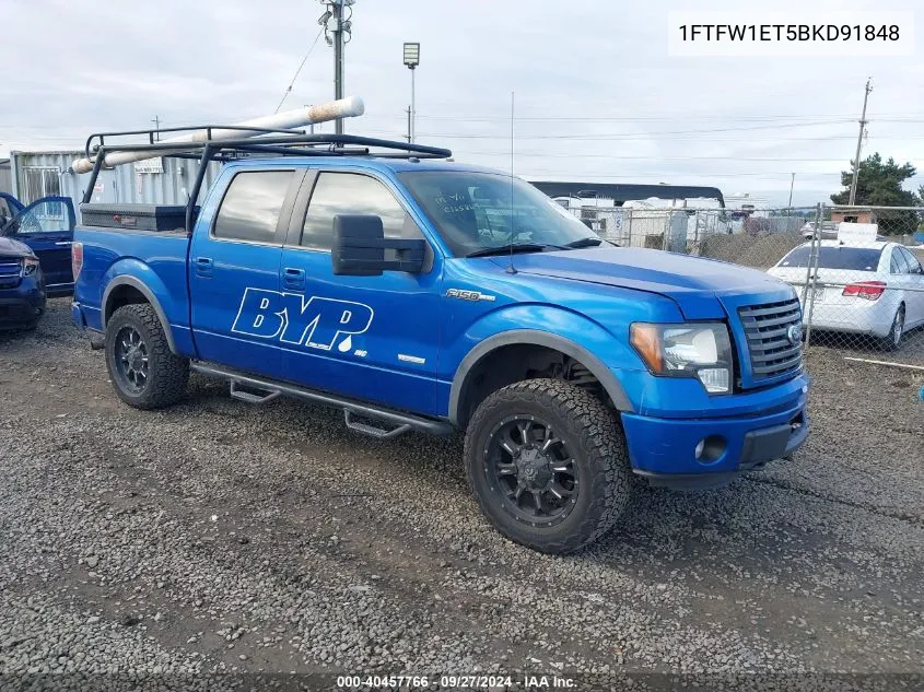 2011 Ford F-150 Fx4 VIN: 1FTFW1ET5BKD91848 Lot: 40457766