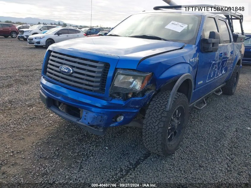 2011 Ford F-150 Fx4 VIN: 1FTFW1ET5BKD91848 Lot: 40457766