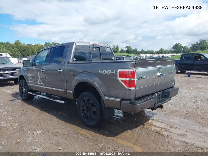 1FTFW1EF3BFA54338 2011 Ford F-150 Platinum