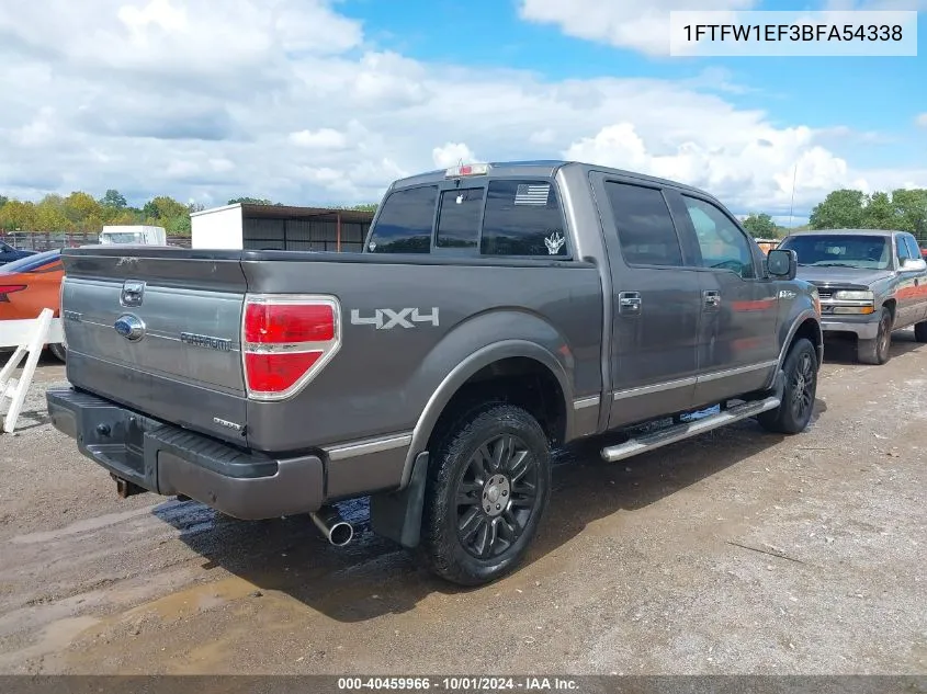 1FTFW1EF3BFA54338 2011 Ford F-150 Platinum