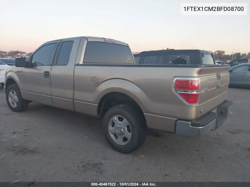 1FTEX1CM2BFD08700 2011 Ford F150 Super Cab