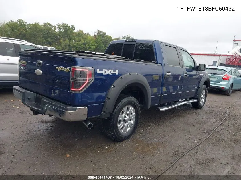 2011 Ford F-150 Xlt VIN: 1FTFW1ET3BFC50432 Lot: 40471487