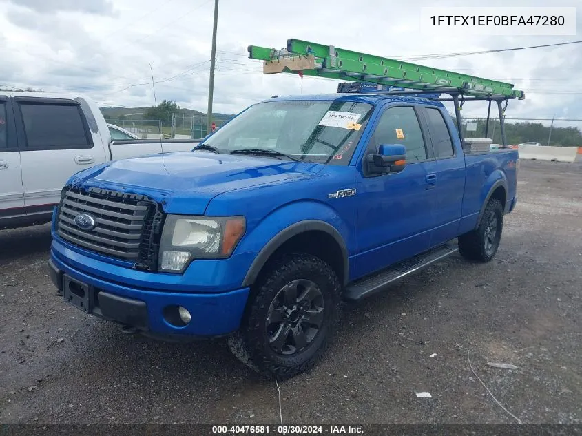 1FTFX1EF0BFA47280 2011 Ford F-150 Fx4