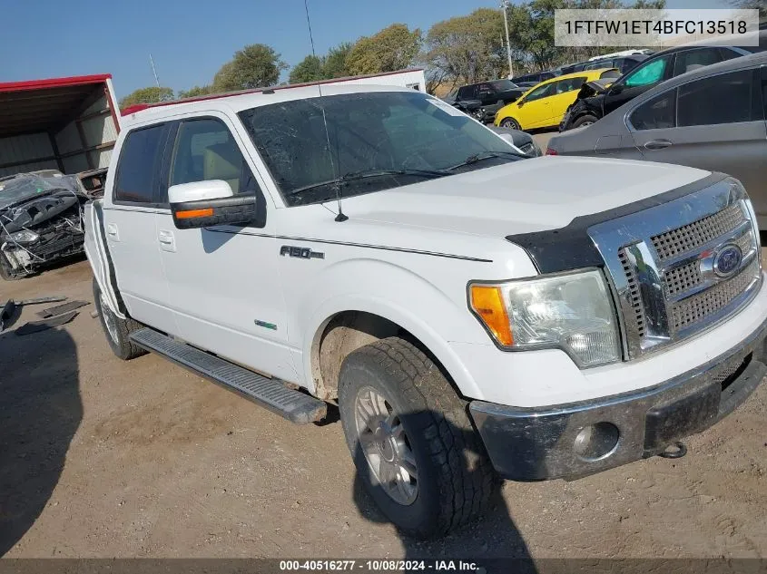 2011 Ford F-150 Lariat VIN: 1FTFW1ET4BFC13518 Lot: 40516277