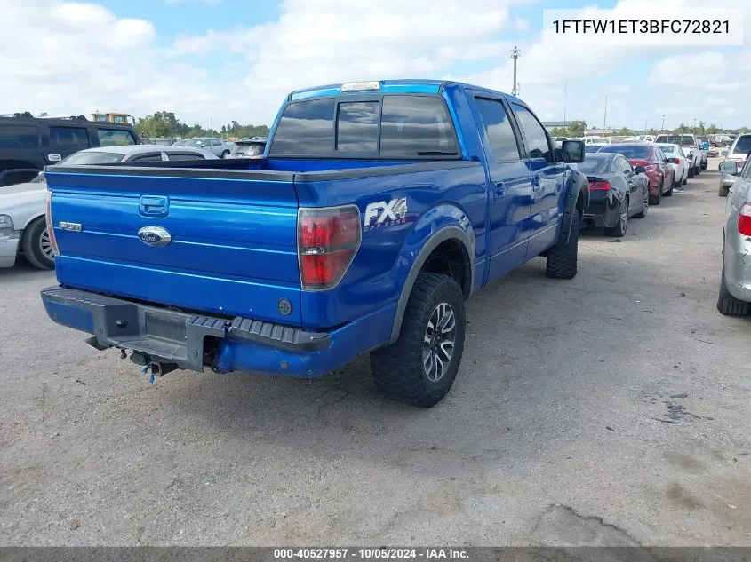 1FTFW1ET3BFC72821 2011 Ford F-150 Fx4