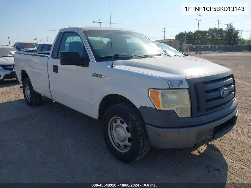 1FTNF1CF5BKD13143 2011 Ford F-150 Xl