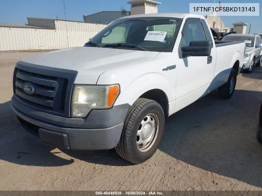 2011 Ford F-150 Xl VIN: 1FTNF1CF5BKD13143 Lot: 40548928