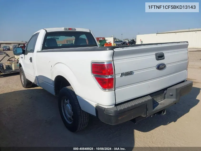 2011 Ford F-150 Xl VIN: 1FTNF1CF5BKD13143 Lot: 40548928