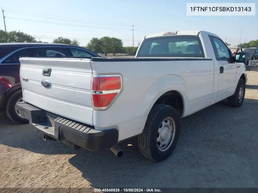 2011 Ford F-150 Xl VIN: 1FTNF1CF5BKD13143 Lot: 40548928